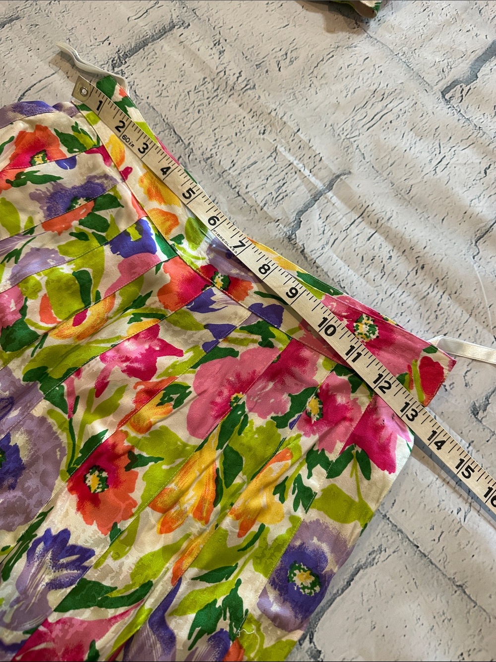 Vintage Della Roufogali Watercolor Floral Puff-Sleeve 2-piece Midi Dress - Picture 12 of 16